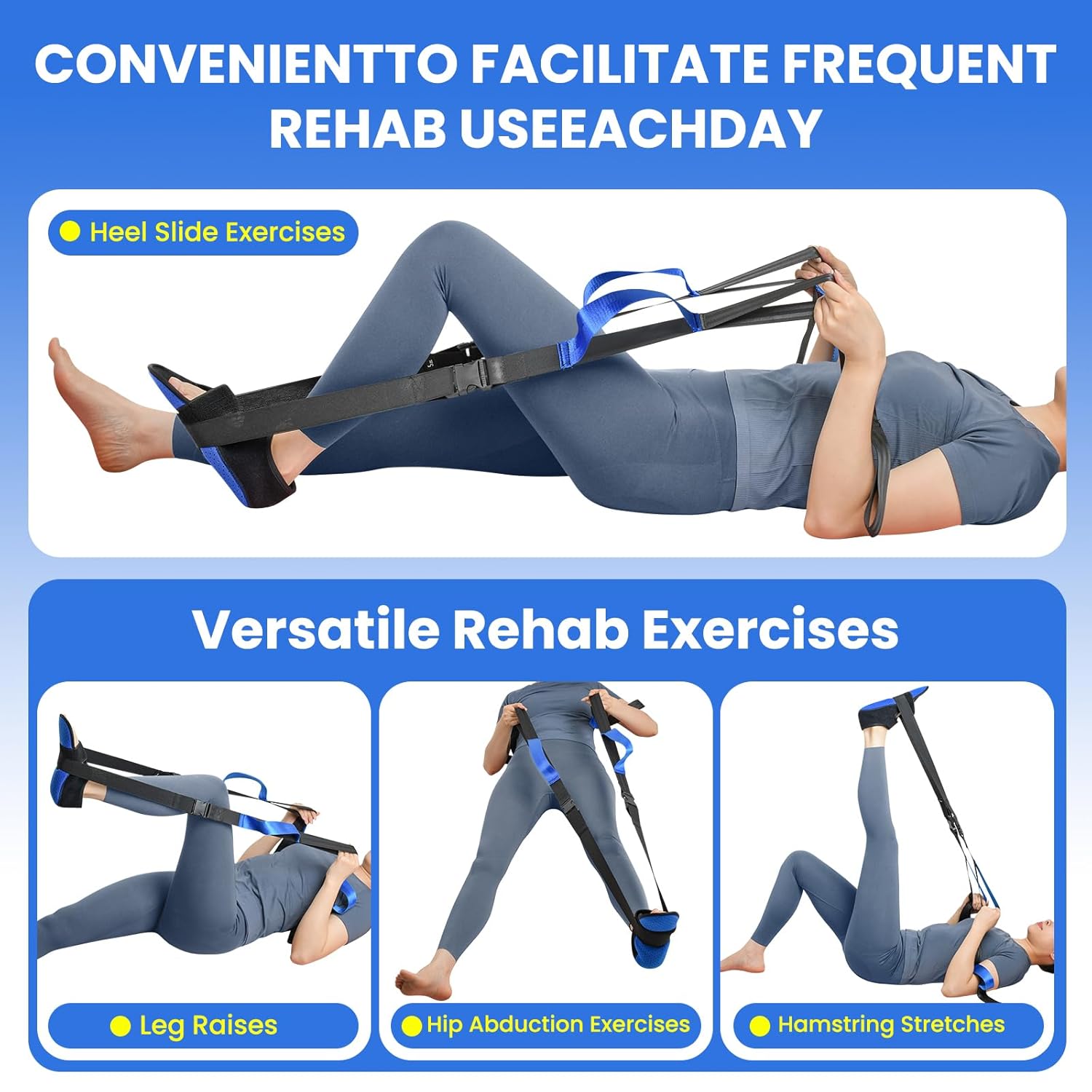 Knee Replacement Recovery Aids - Soft Knee Surgery Recovery Equipment Rehabilitation Equipment For ACL PCL MCL Knee Surgery, Improve Mobility & Flexibility