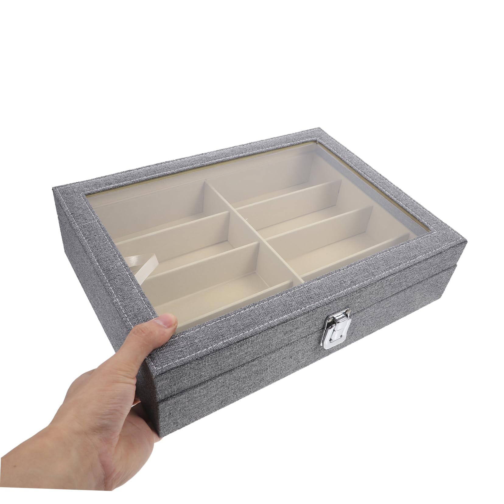 UKCOCO Caja para Guardar Gafas De Sol Organizador De Ranuras Estuche Transparente para Exhibir Gafas De Sol para Uso Casa o Tienda De Venta Minorista