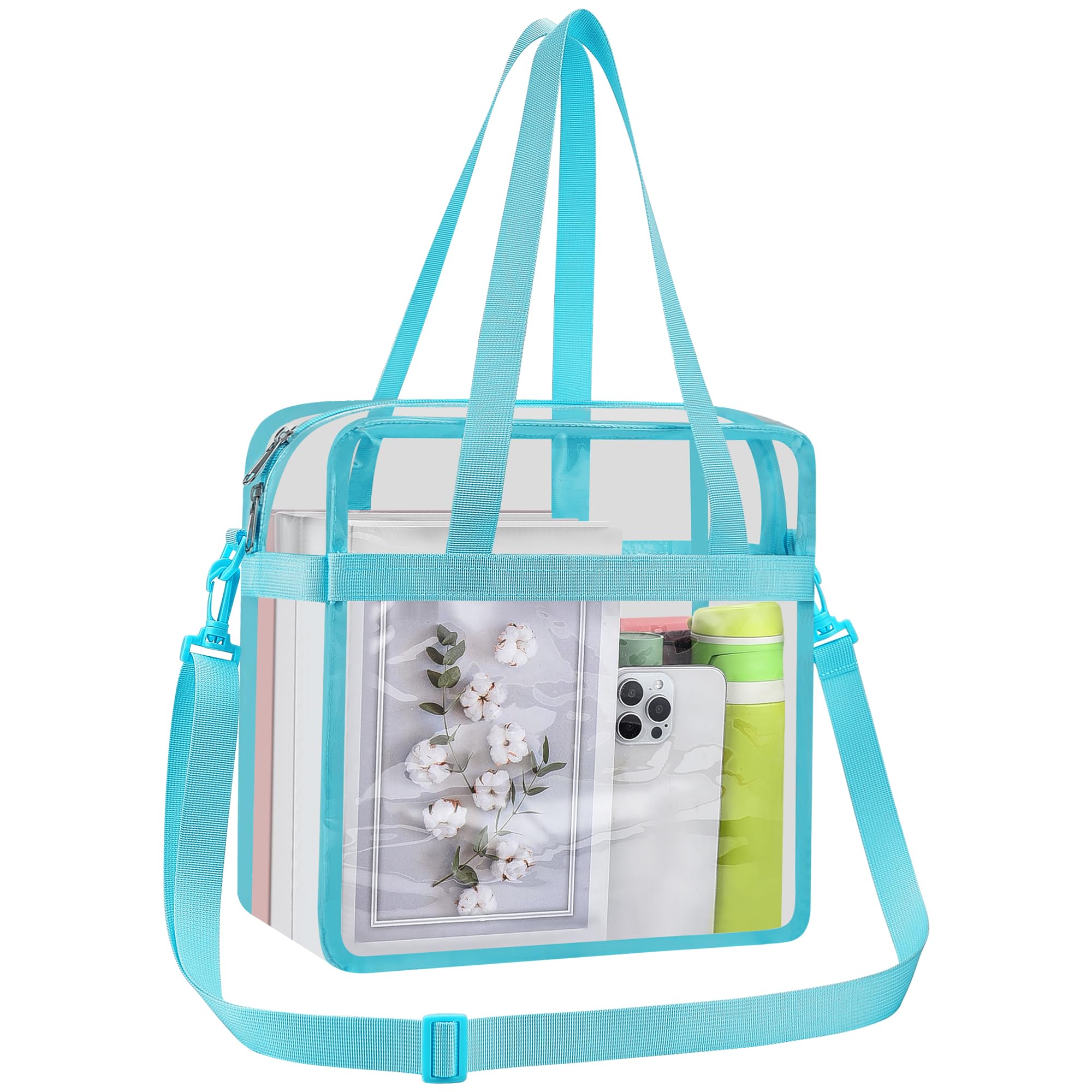 Oraben Clear Tote Bag Clear Bag Stadium Approved 12x6x12 Stadium Bag for Work, Sports Games,Gym