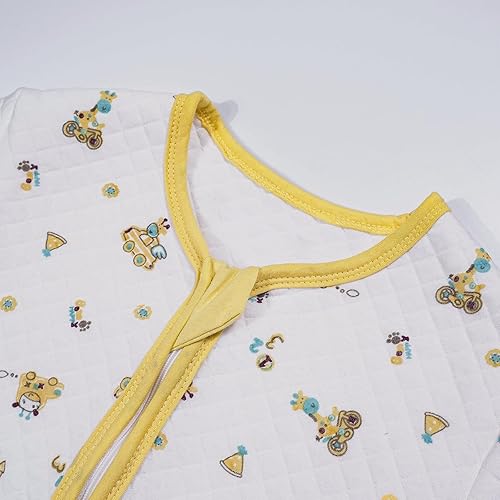 Miniatura 7 de Miipat Saco de dormir para niños pequeños con pies 1.5 TOG, saco de dormir de manga larga, unisex, manta de dinosaurio para caminantes tempranos 1-5T