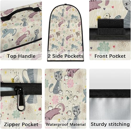 Miniatura 4 de Funda para batidora de pollo retro con forma de gato compatible con 6-8 cuartos de galón divertida Kawaii Kitchen Aid Mixer a prueba de polvo con