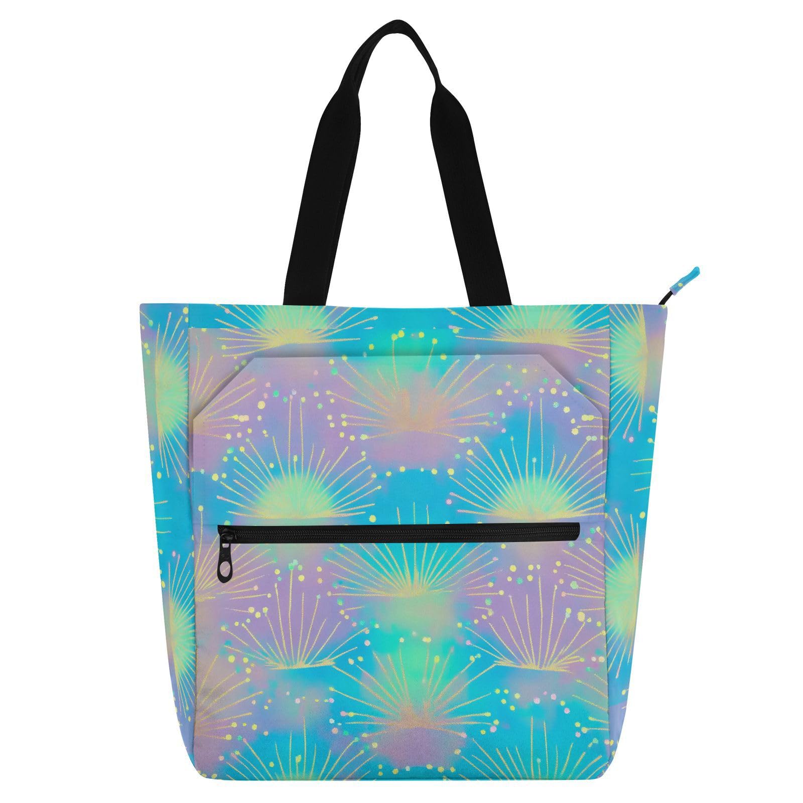 Bolsa para libros infantiles con cremallera y colorido diseño minimalista de tela 7