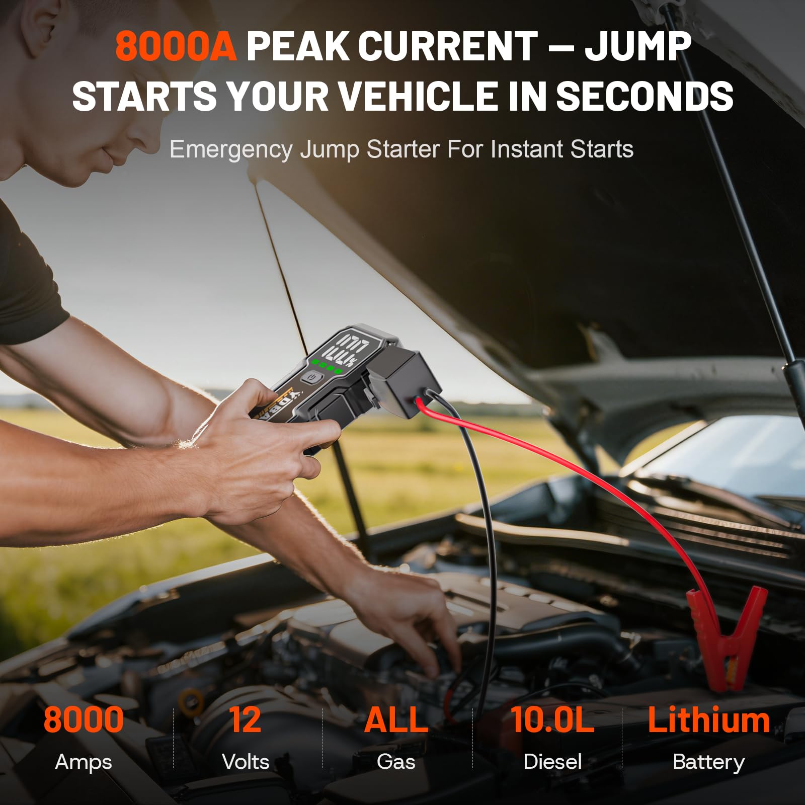 YDBAO 12V Starthilfe Powerbank Autobatterie Booster