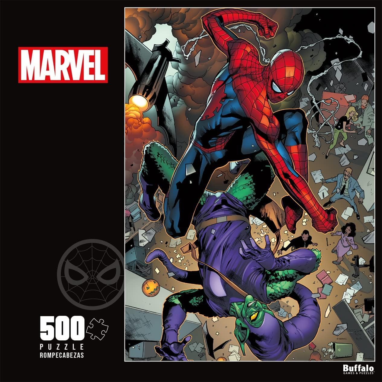 Buffalo Games - Marvel - Go Down Swinging - 500 Piece Jigsaw Puzzle for Adults -Challenging Puzzle Perfect for Game Nights - Finished Size is 21.25 x 15.00
