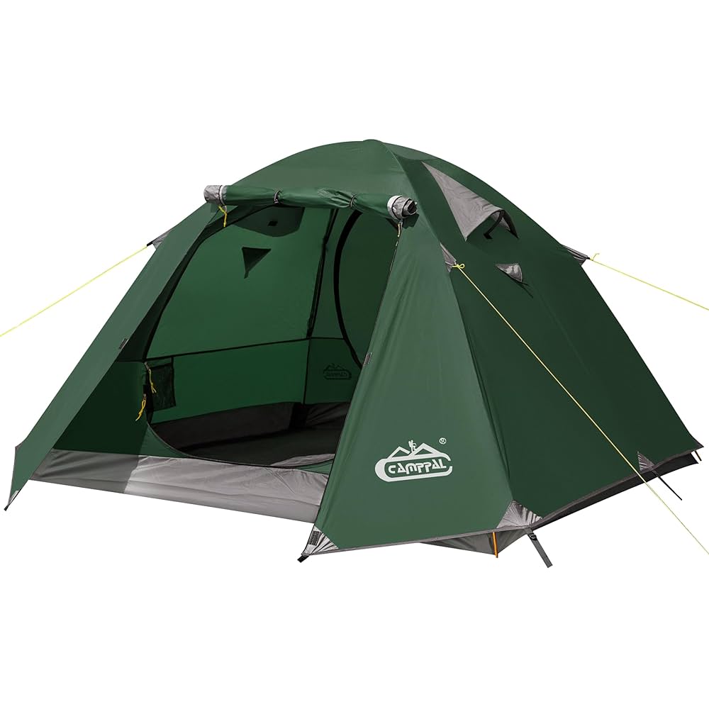 Camppal 2人用 4シーズン用 バックパッキングテント Amazon.com : Camppal 2-3 Person Backpacking Tent, Waterproof