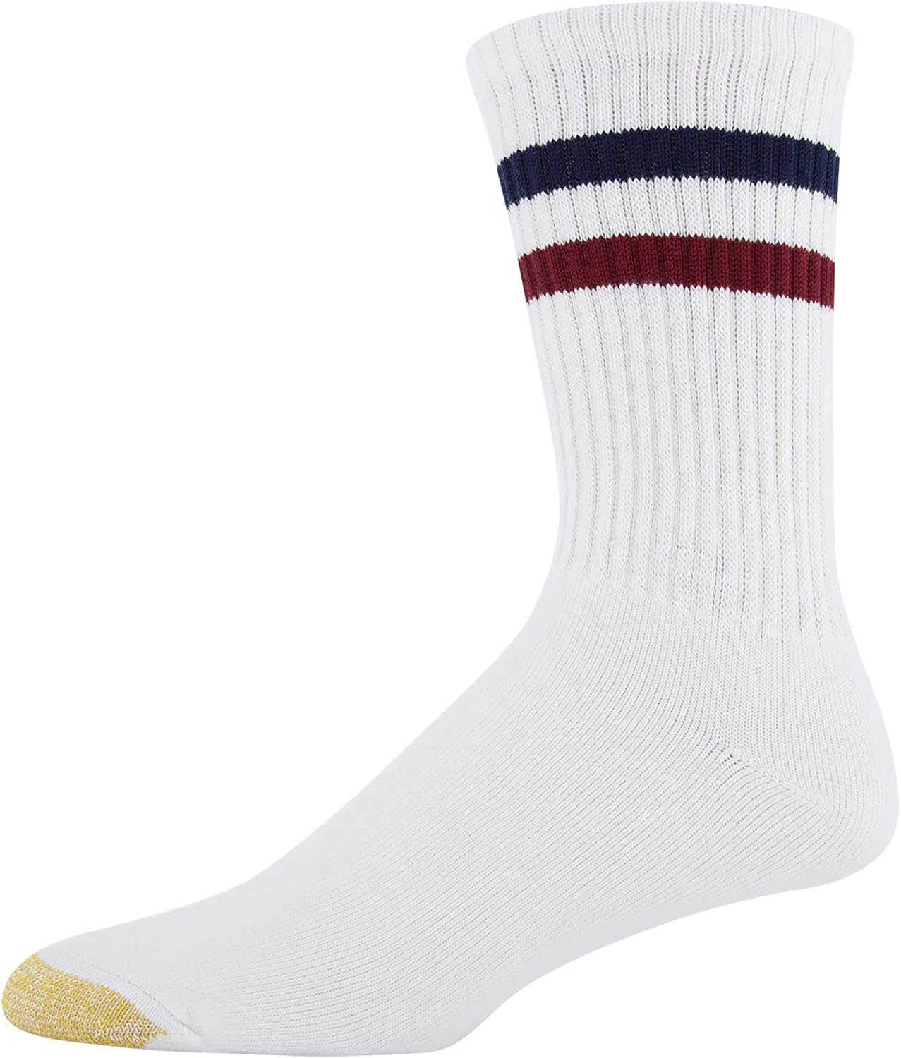 GOLDTOE Men's Cotton Blend Athletic Crew Socks, 6-pairs
