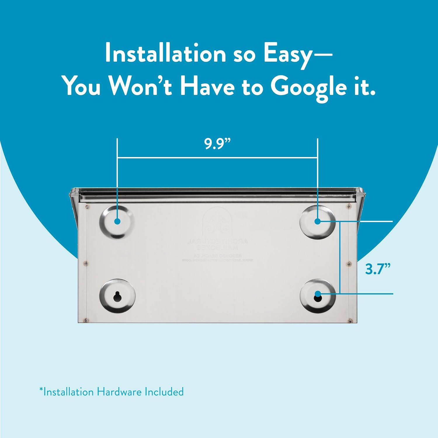 Architectural Mailboxes Venice™, Wall-Mounted Mailbox for Outside, Metal Stainless Steel Small Mail Box with Lock and Key Drop Box