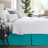 Vista 225 de Nestl - Falda plisada de cama de fácil ajuste, con caída a medida de 14 pulgadas, microfibra suave de doble cepillado, con calidad de hotel