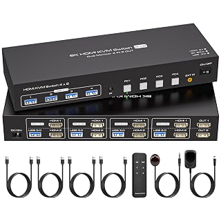 ATLAHET Dual Monitor 8K KVM Switch