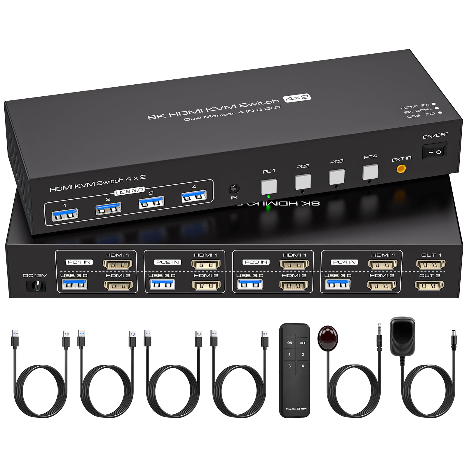 ATLAHET 4-Port HDMI KVM