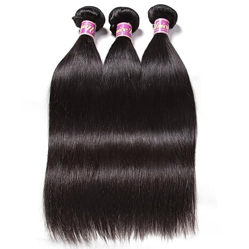 Miniatura 7 de Cabello 7 a malayo liso, 4 paquetes sin procesar, vírgenes, extensiones de pelo, cabello humano con longitudes mixtas, 100% cabello humano,