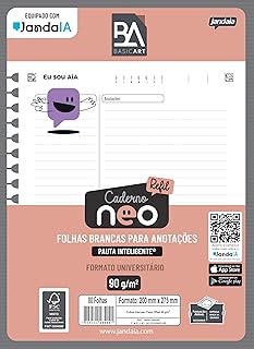 Jandaia - Refil para Caderno Neo com Pauta Inteligente Notes 80Fls Basic Art