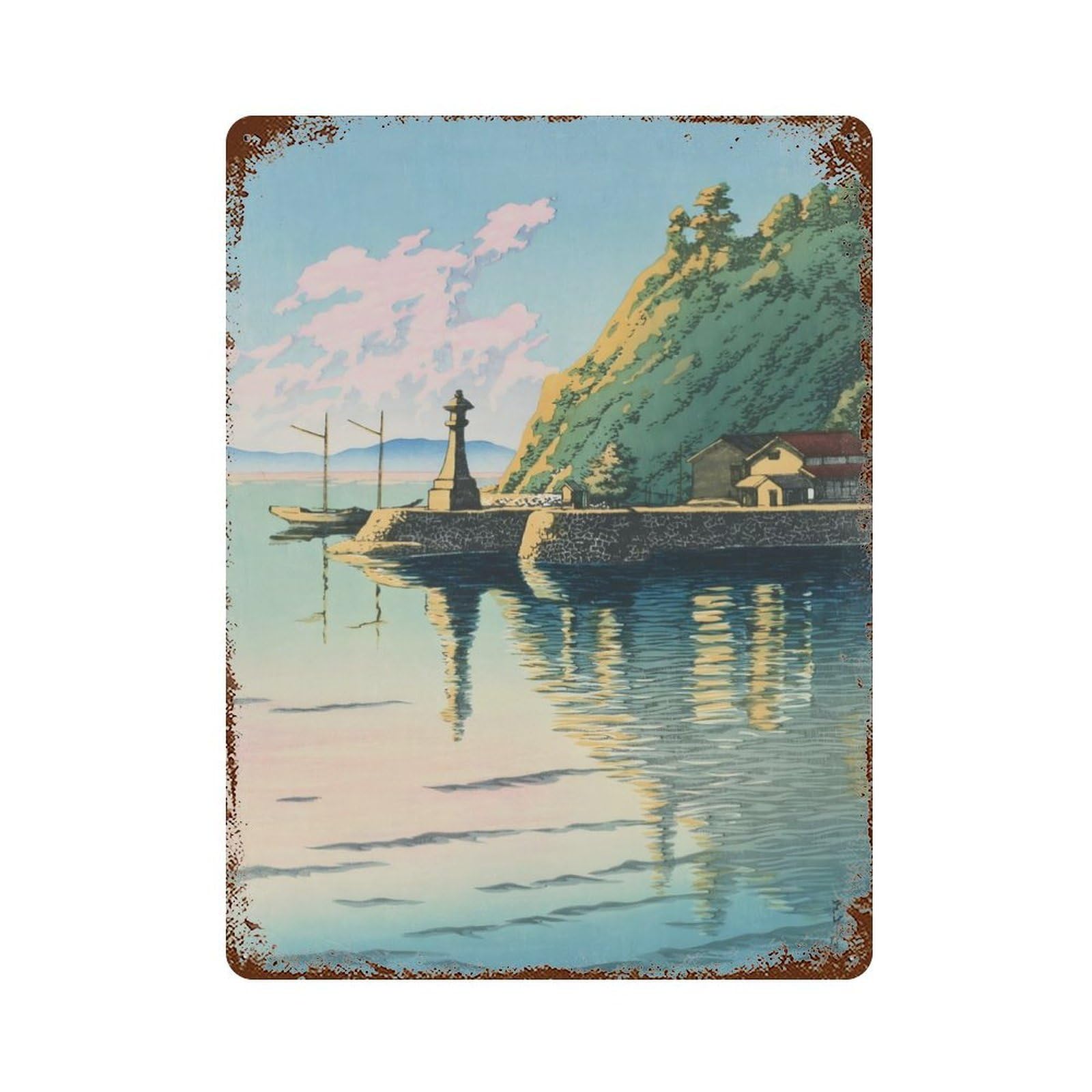 Mihogaseki 1925 Decorative Tin Sign 15.7"x11.8", Ideal for Basement, Hobby Room And Garage Decor