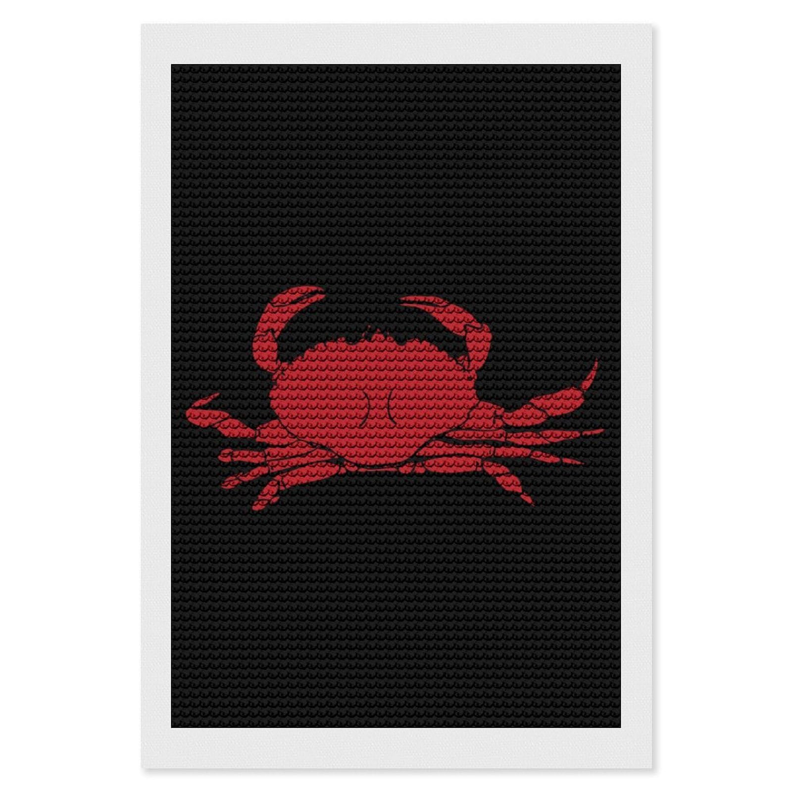 Nclqvjxzkhw Style Crabs Diamond Art Painting For Adult Round Diamonds Pictures Arts Crafts Home Wall Decor 8"X12"