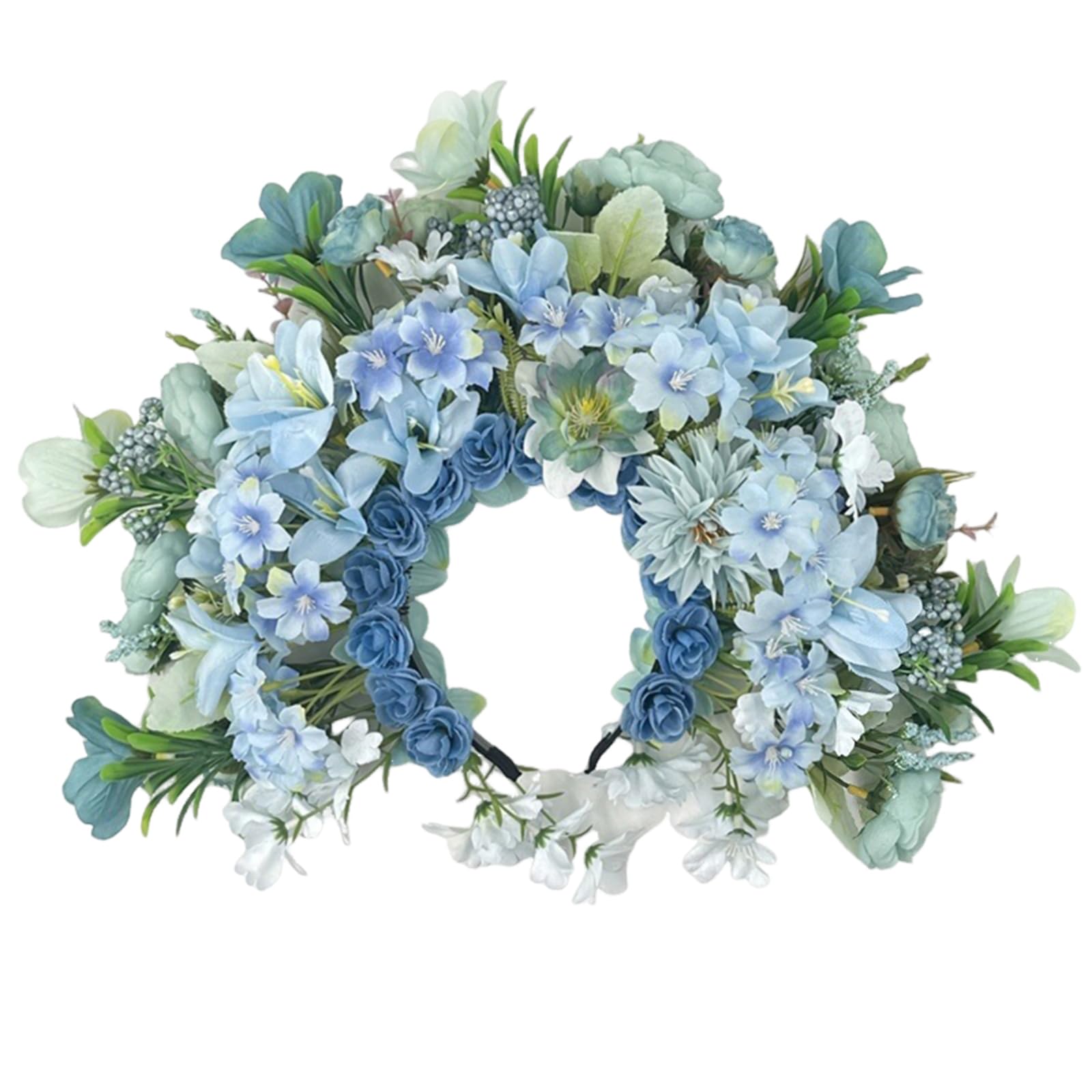 Blumenkrone für Hochzeit, Blumengirlanden, Krone, Haarkranz, Blumen Stirnbänder, Damen, Braut, Blumen Stirnbänder, großer Kranz