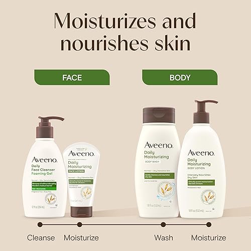 Miniatura 6 de Aveeno Crema facial de avena prebiótica hidratante diaria sin fragancia para piel seca crema facial clínicamente probada para hidratar la piel seca