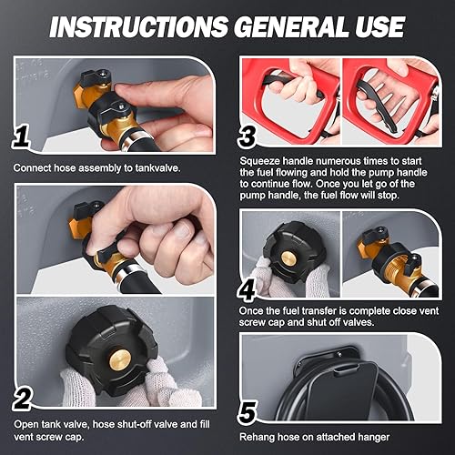 Miniatura 6 de DNA MOTORING - Contenedor portátil de combustible de 58 litros para gasolina, diésel, aceite ligero, 13 galones, 2 galonesmin, gris, TOOLS-00302