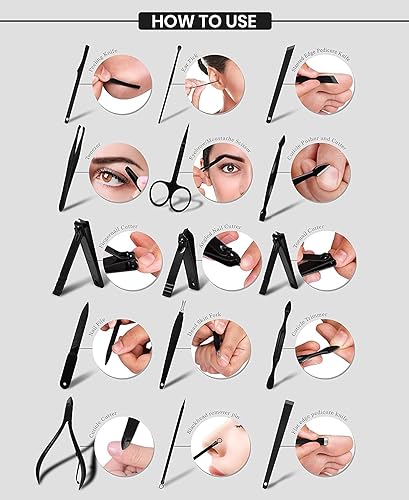 Miniatura 3 de Utopia Care Kit de manicura para mujeres y hombres, juego de manicura con cortaúñas, kit de uñas incluye cortaúñas y pies, kit de pedicura de 16