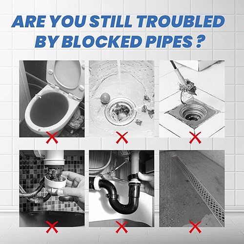 Miniatura 2 de Desodorante de dragado de tubos, potente agente de dragado de tuberías Mlutifunction, removedor de obstrucciones de drenaje de polvo mágico, polvo