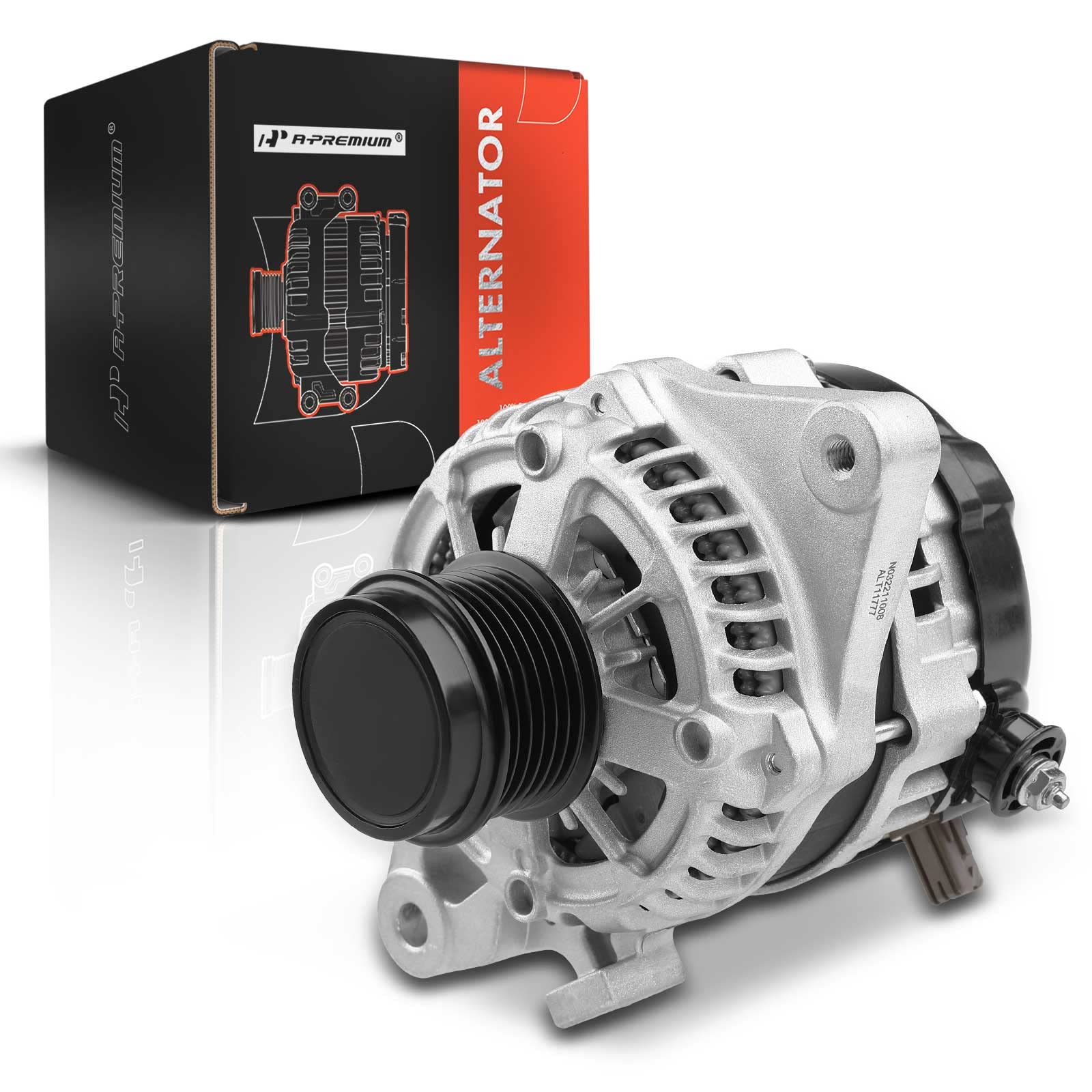 A-Premium Alternator Compatible with Toyota Corolla 2014 2015 2016 2017 2018 2019 L4 1.8L, with 1 Pin Alternator Plug, 12V 125Amp CW 6-Groove Clutch Pulley, Replace# 104211-3311, 27060-0T260