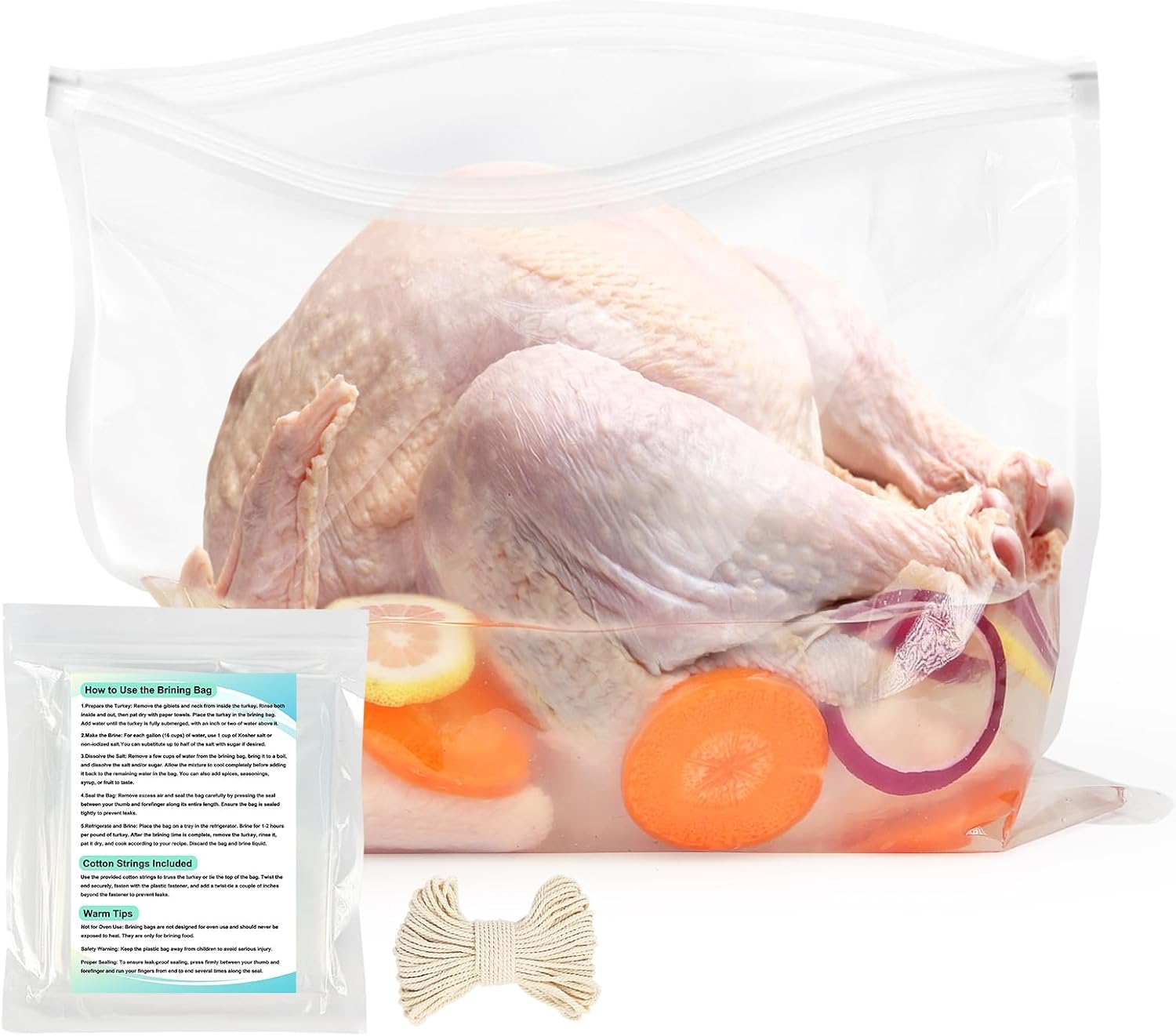 Large Turkey Brine Bags 26"×22", Thanksgiving & Holiday Feast Essential
