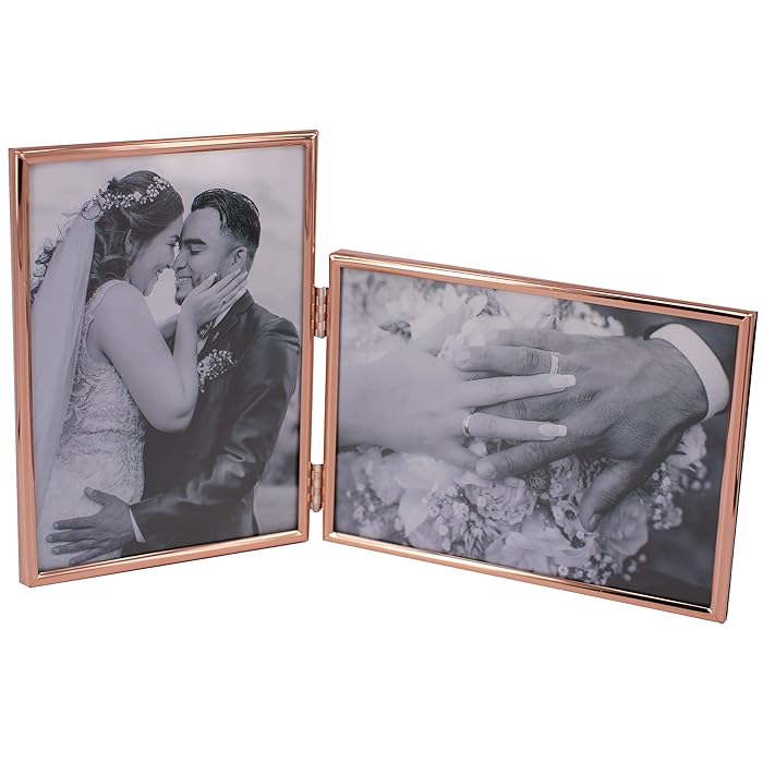 Buy LEADEX Vertical Horizontal Combo Double 5 by 7 Inch Rose Gold