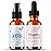 Eva Naturals Hydrate & Brighten Serum Set - Vitamin C with Ferulic Acid & Vitamin E + Hyaluronic Acid for Face, Dark Spots, Wrinkles, Uneven Tone, Anti-Aging Skincare Bundle for Radiance & Moisture