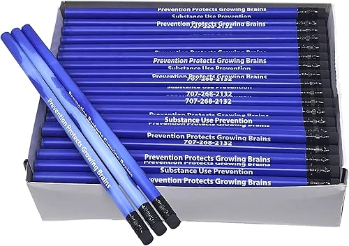 Pencil Guy Lápices promocionales personalizados del estado de ánimo - azul - 1000 a una caja - impreso