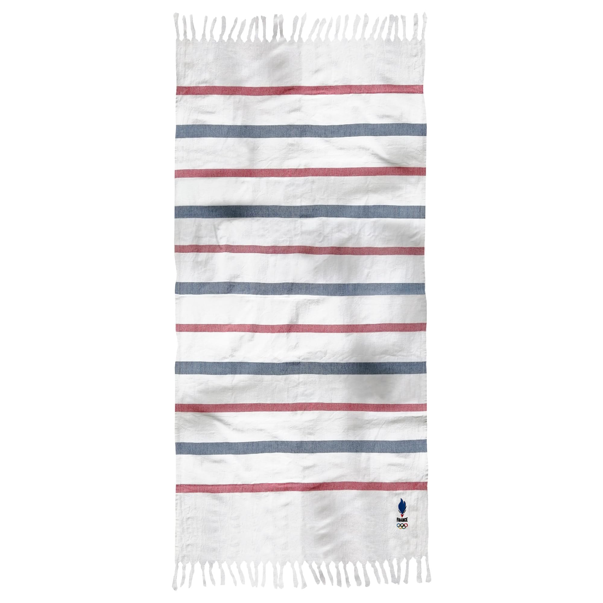 Paryż 2024 Igrzyska Olimpijskie JO Team Swim Fouta | 100% bawełna, Oeko-Tex | 70 x 140 cm | Biały