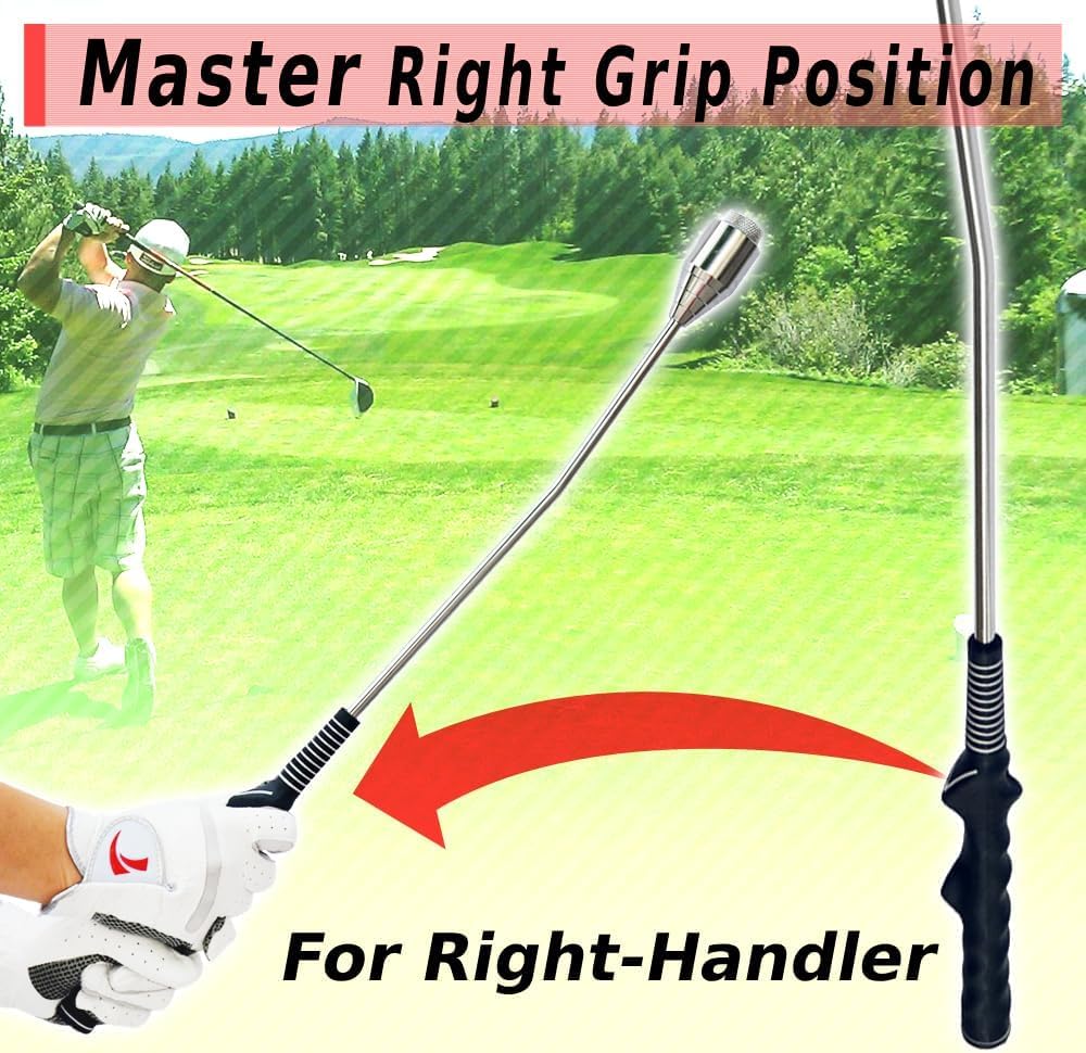 Japard Golf Grip Trainer Right Hand, Swing Training Equipment, Weight Adjustable Only for Golfer Men Gift