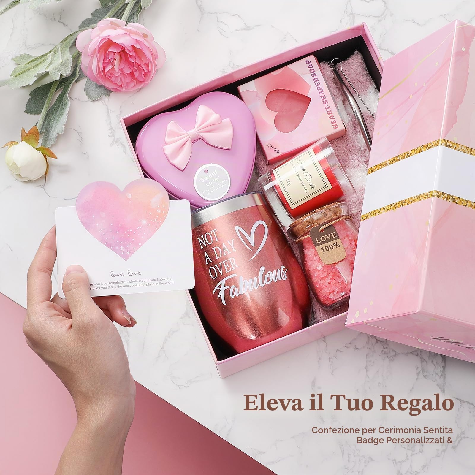 Regalo Donna Compleanno, Set Cofanetto Regalo Donna, Idee Regali Donn per Lei per Moglie, Sorella,Amica, Colleghi