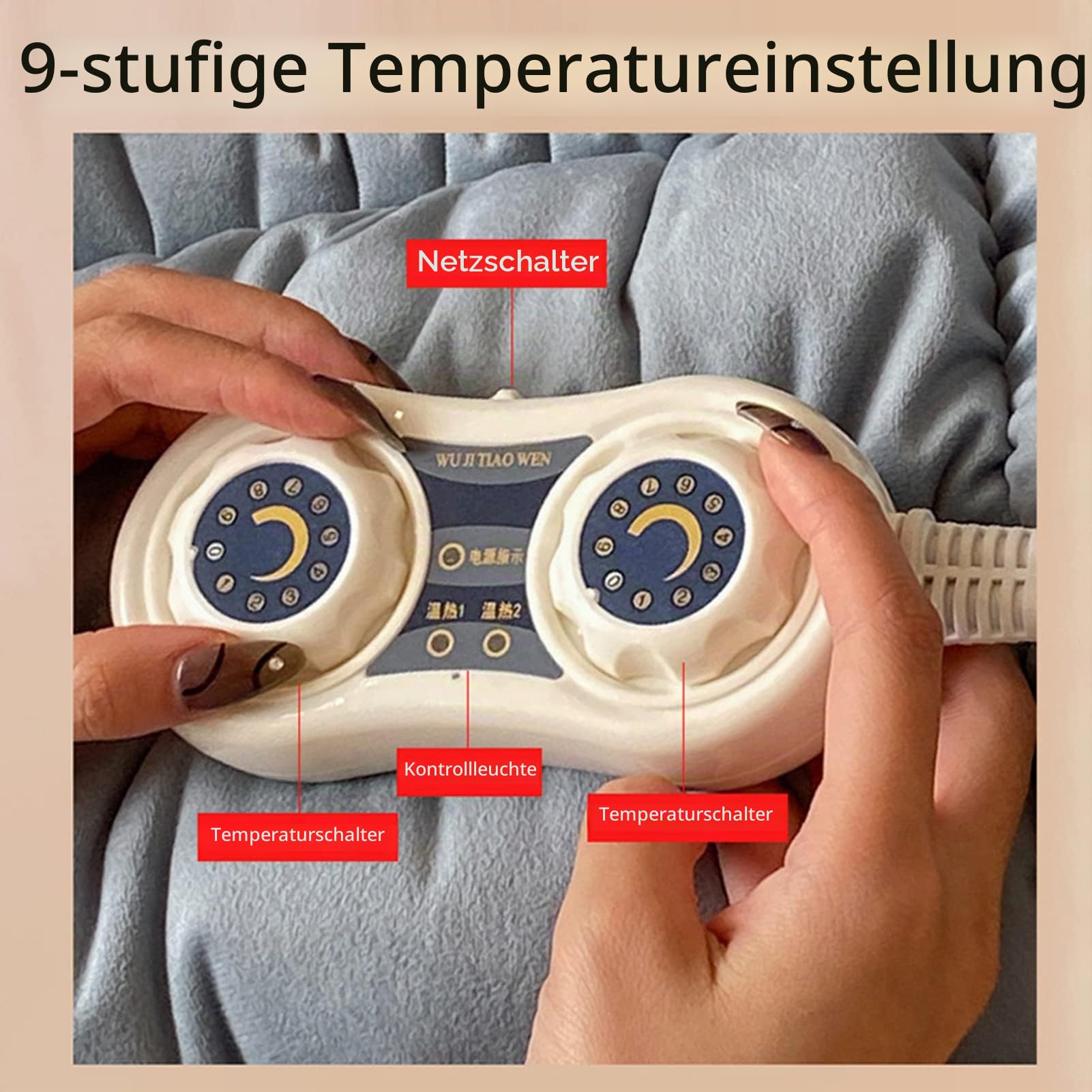 Beheiztes Sitzkissen Für Bürostuhl, Superweich Heizung Stuhlkissen, Dual Area Temperatureinstellung Wärme Stuhlkissen, Für Hüften Und Rücken, Für Heim Light Beige