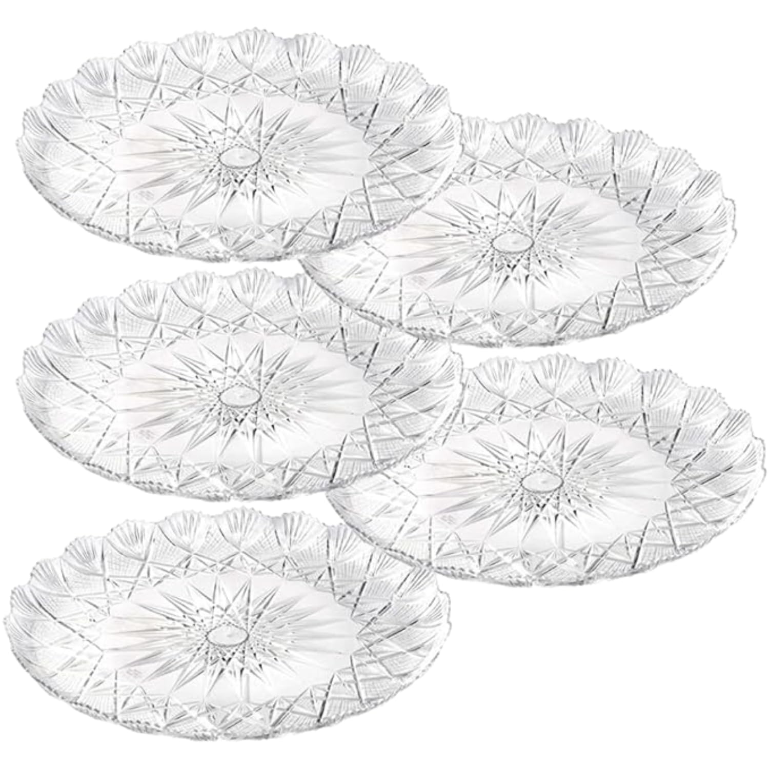 Vassoi Per Dolci Rotondi Vassoi Per Torte Plastica Trasparente Riutilizzabili Vassoi Per Pasticceria Forma Stella (20, d335 MM)