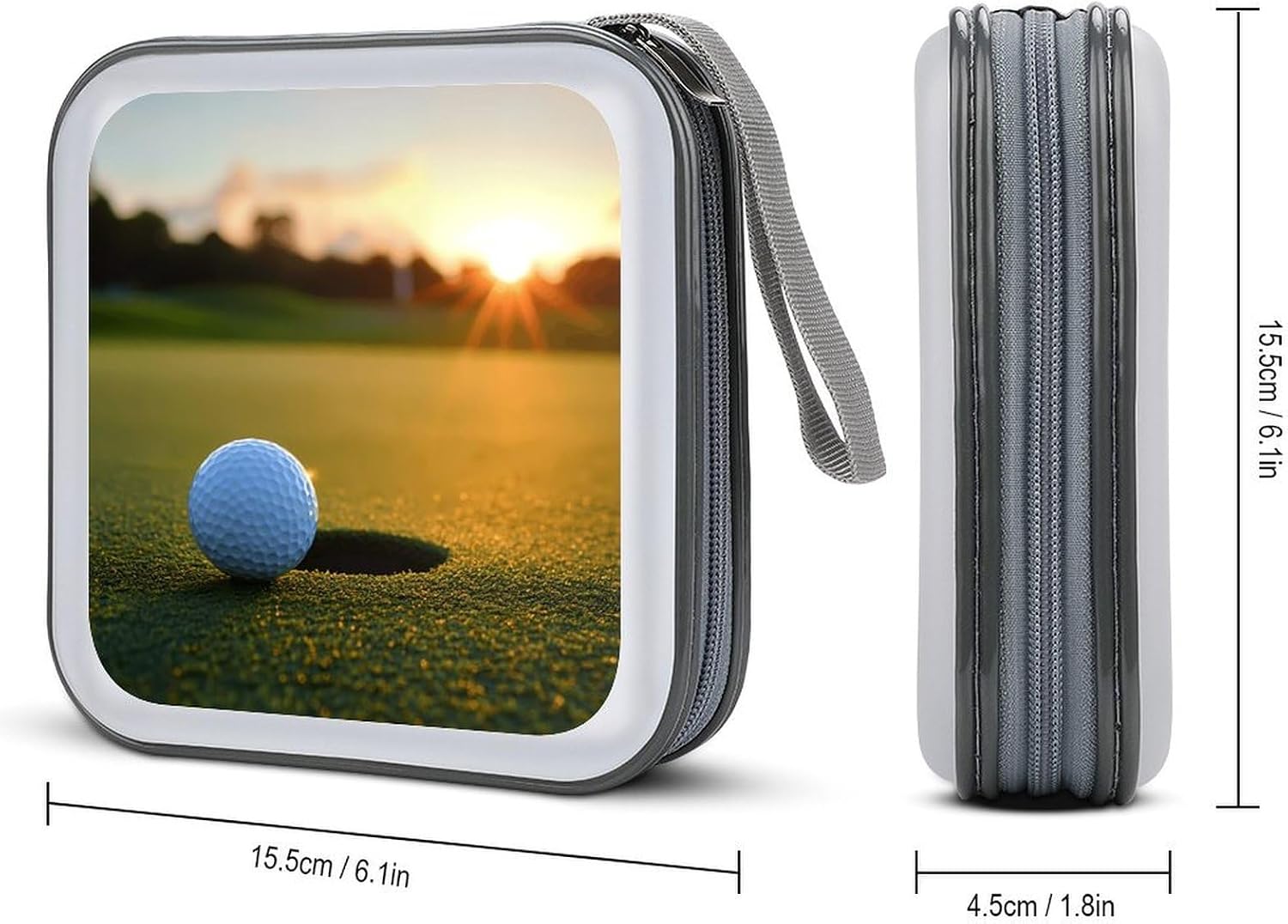 Cool Golf Ball CD Cases DVD Holder Storage Box Plastic Protection Case for Car Home Office Travel image 2
