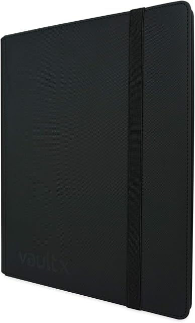 Vault X Premium Exo-Tec Strap Binder - 9 Pocket Trading Card Album Folder - 360 Side Loading Pocket Binder for TCG