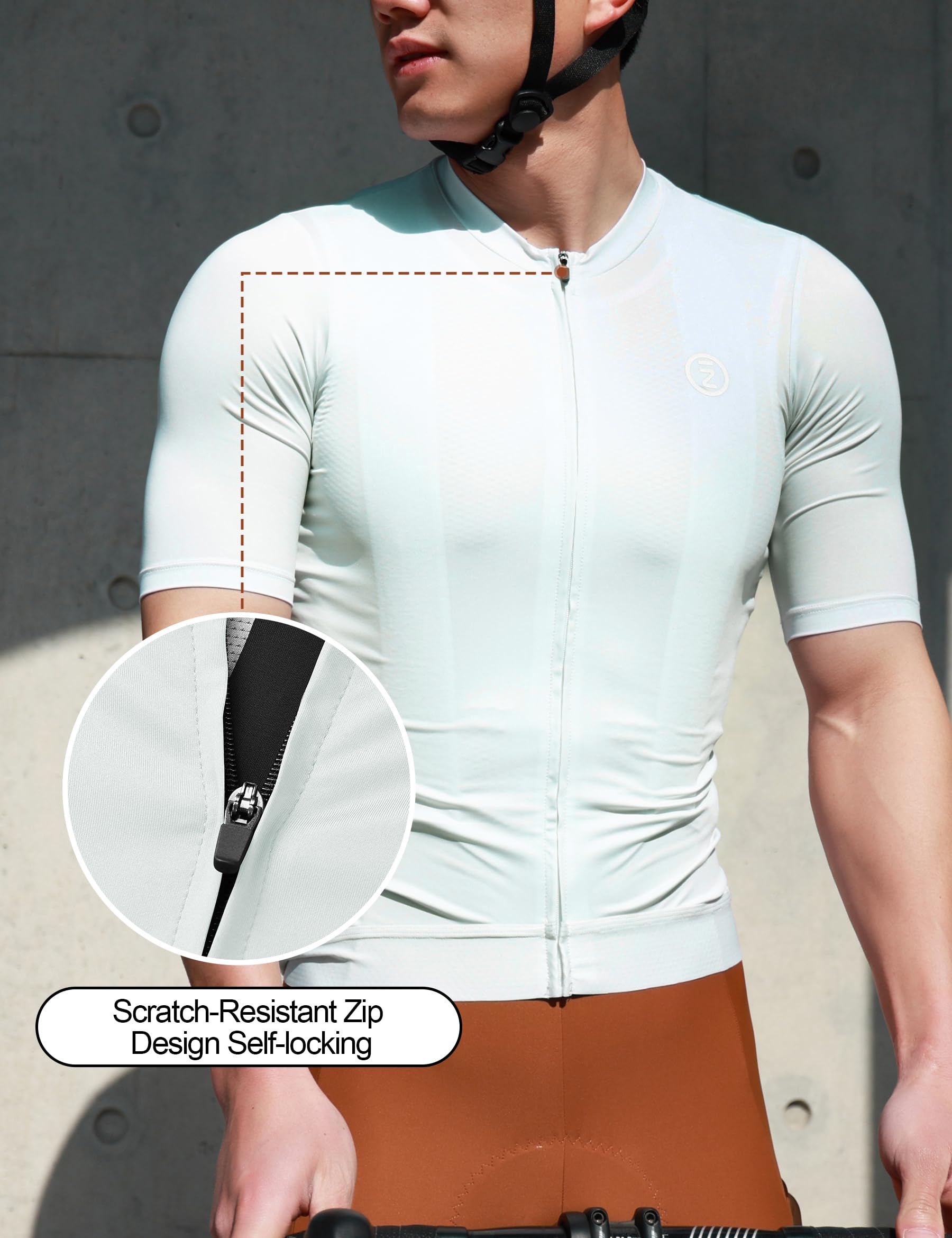 INBIKE Maillot Ciclismo Hombre Manga Corta con 3 Bolsillos Transpirable UV-Protect Race-Fit