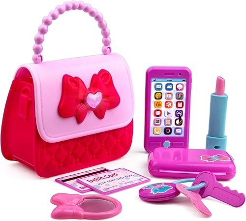 Playkidz - Mi primer juego de bolsa de princesa, 8 piezas, bolsa y accesorios de juego para niñas, juguete de simulación con accesorios de niña
