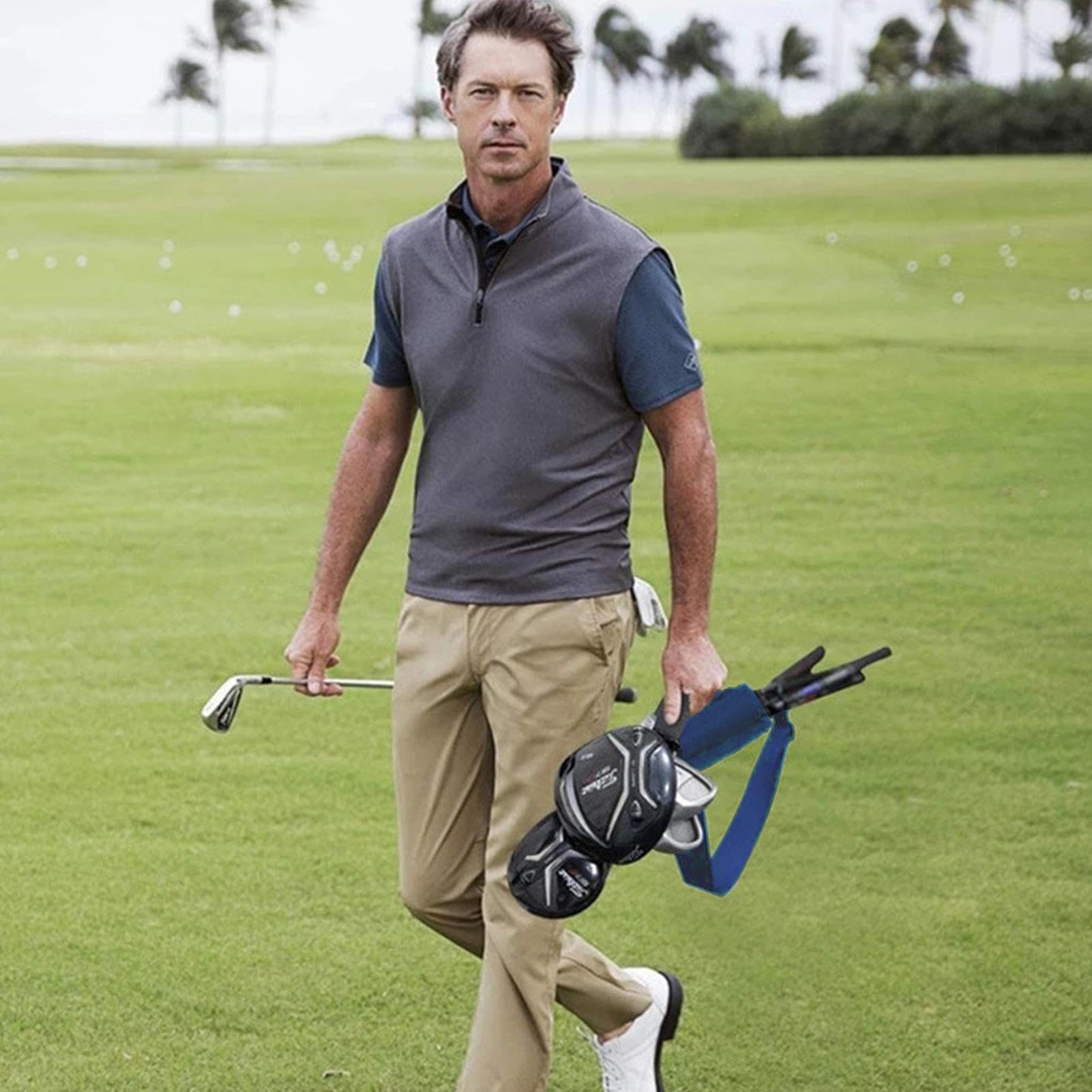 Bolsa de golf para palos de golf, bolsa de viaje para palos de golf, bolsa de viaje con asa de golf, bolsa de viaje con bolsa para pelota, correa ajustable con asa de transporte para hombres, mujeres