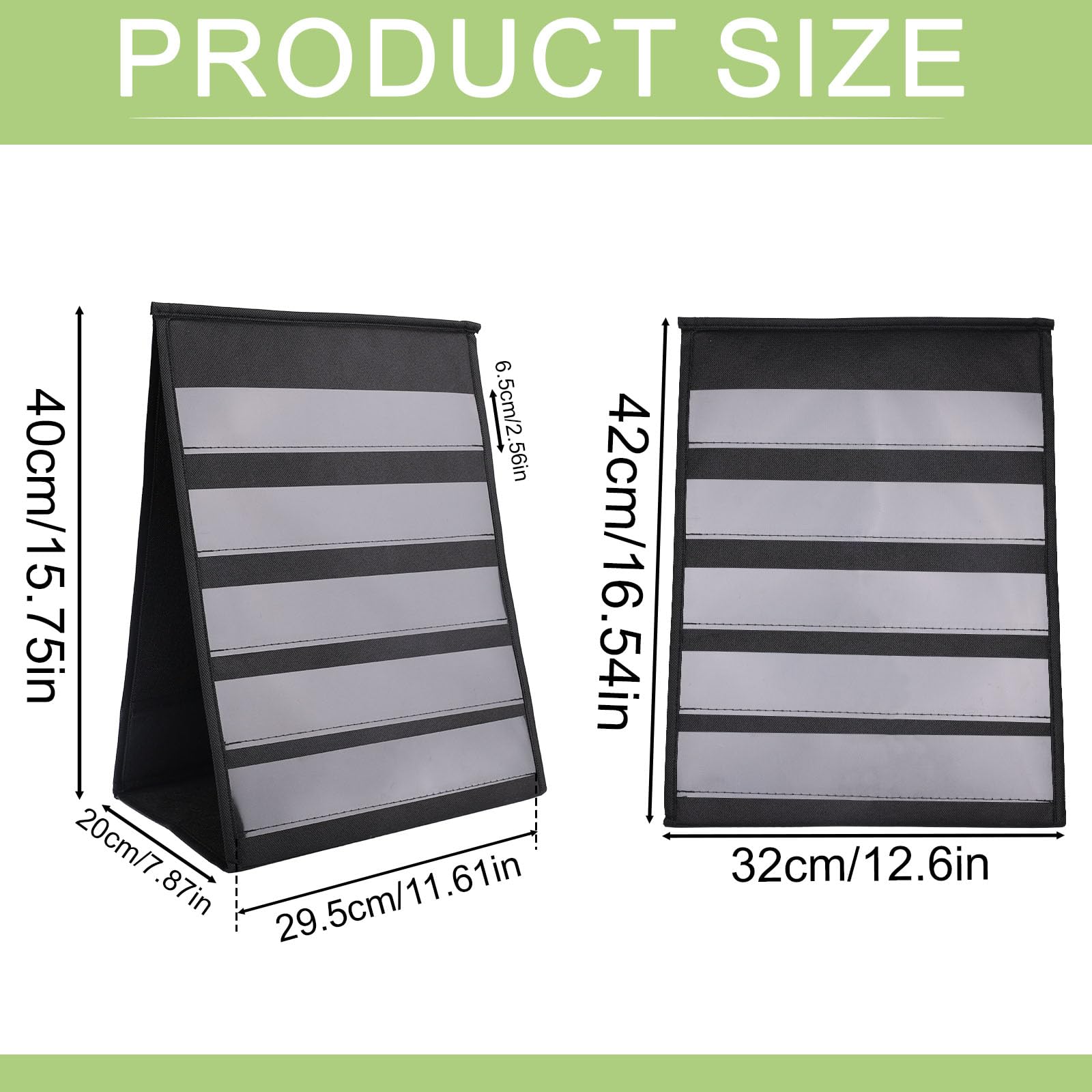 Expositor Portátil de Pegatinas, Tabla Bolsillo Plegable Sobremesa con Bolsillos Transparentes Organizador 5 Niveles de Doble Cara Soporte para Pegatinas Tarjetas & Pequeños Coleccionables