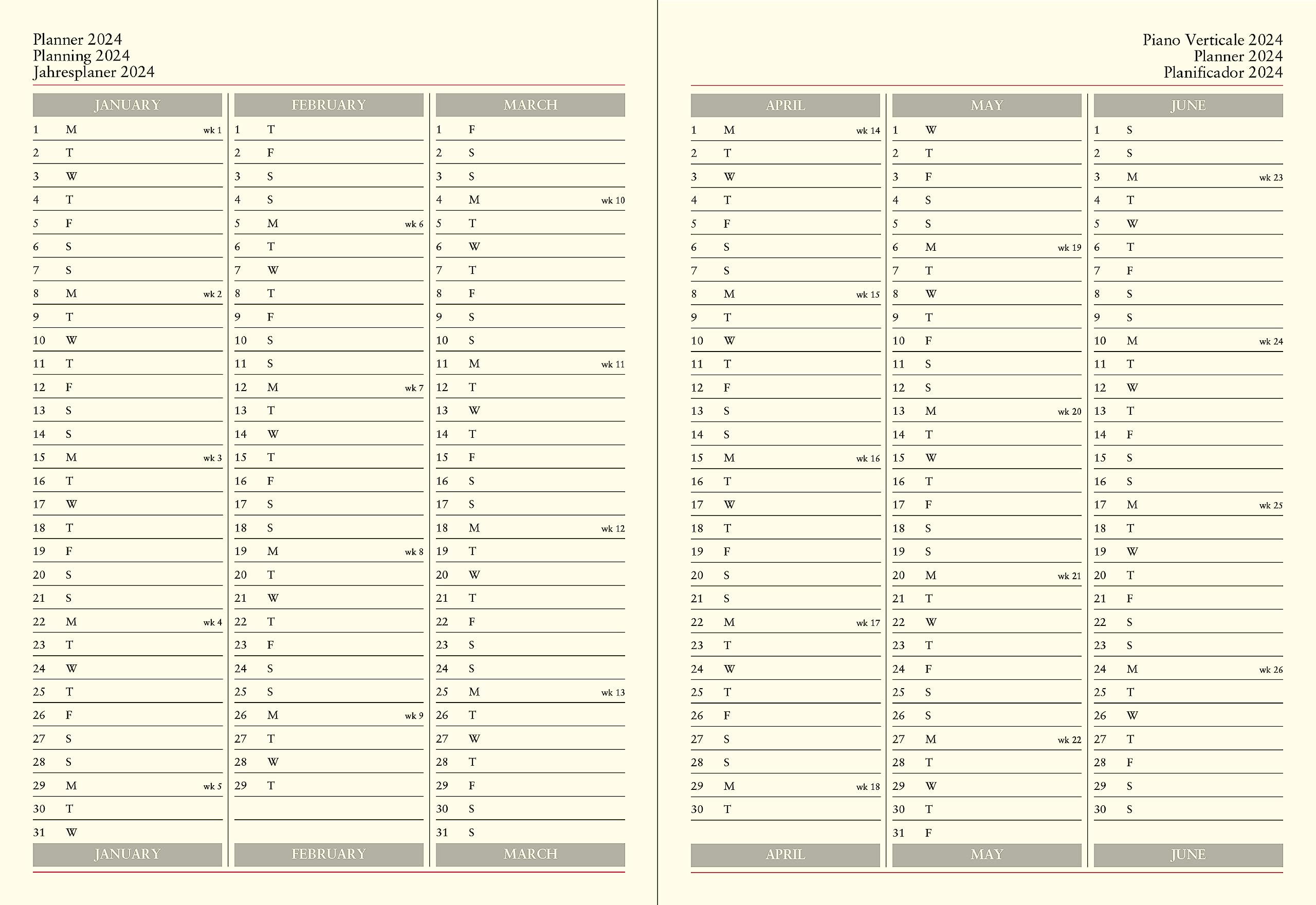 Letts Lecassa 2024 A6+ week to view diary - British Racing Green, 120 x 165 mm - Image 3