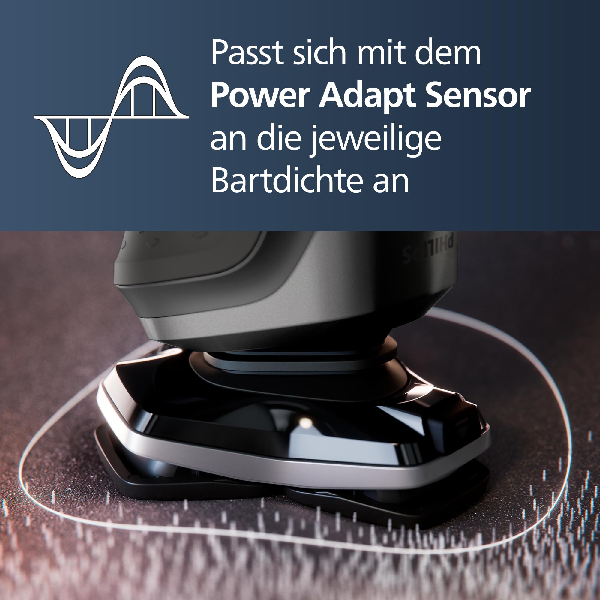 Philips Shaver 5000 – Elektrischer Rasierer für Herren: Nass- und Trockenrasur mit SkinIQ Technologie, ausklappbarer Trimmer, Transporttasche, Reinigungsstation, Elektrik-Blau (S5889/50)