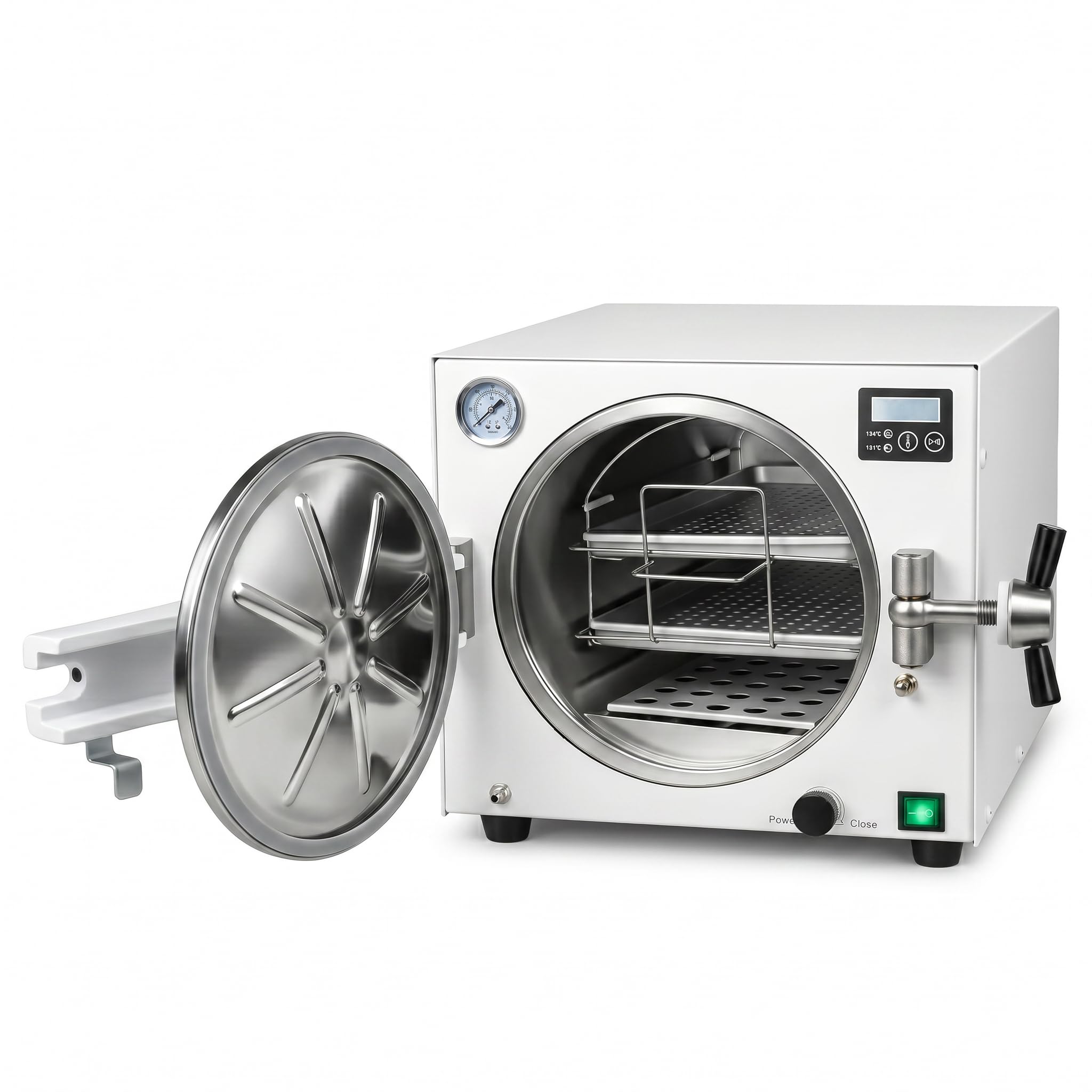 Esterilizador autoclave de mesa de 18 L, equipo de laboratorio de control de vapor de alta temperatura, ideal para oficinas pequeñas y uso clínico, solución de esterilización fiable