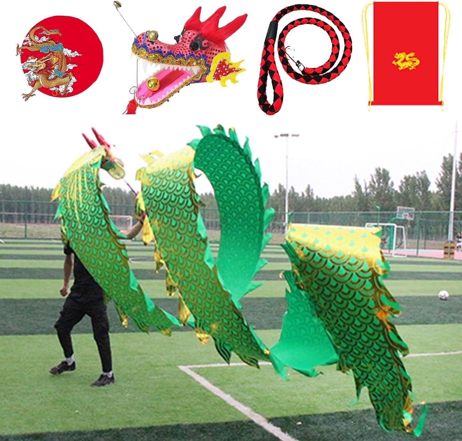 Ruban dragon pivotant 8m vert : fini les nœuds pendant l'exercice en plein air
