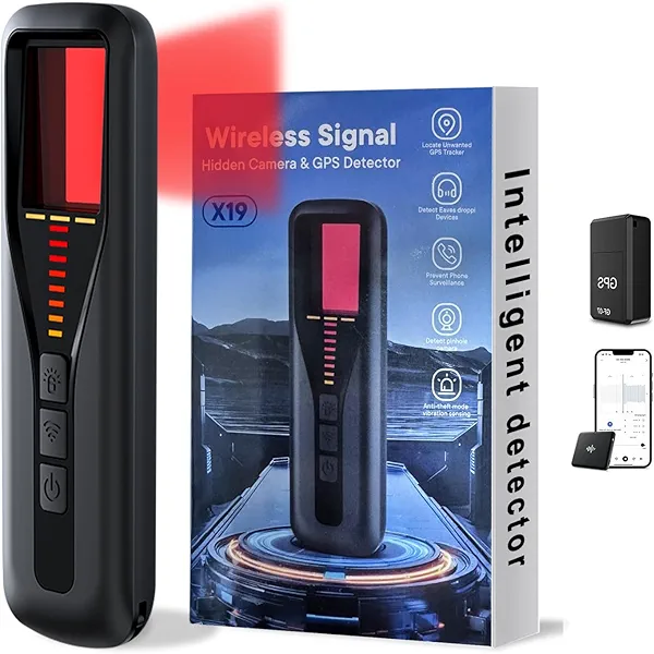 Hidden Camera Detector for Travel 2025 Upgraded Spy Camera Finder, Wireless Signal Scanner for Office/Car/Bathroom/Hotel. Features 5 Sensitivity Levels, 4 Detection Modes and 25 Hour Battery Life
