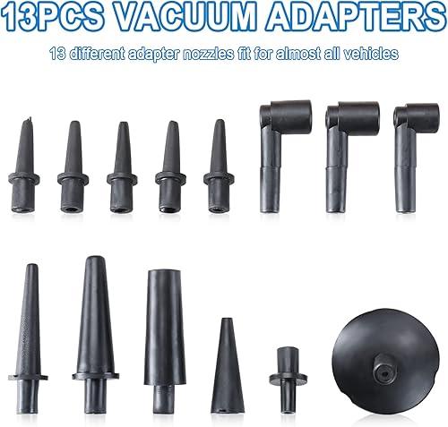 Miniatura 5 de 8milelake Kit de 21piezas de bomba de presión y aspiradora de sangrado de frenos de una persona