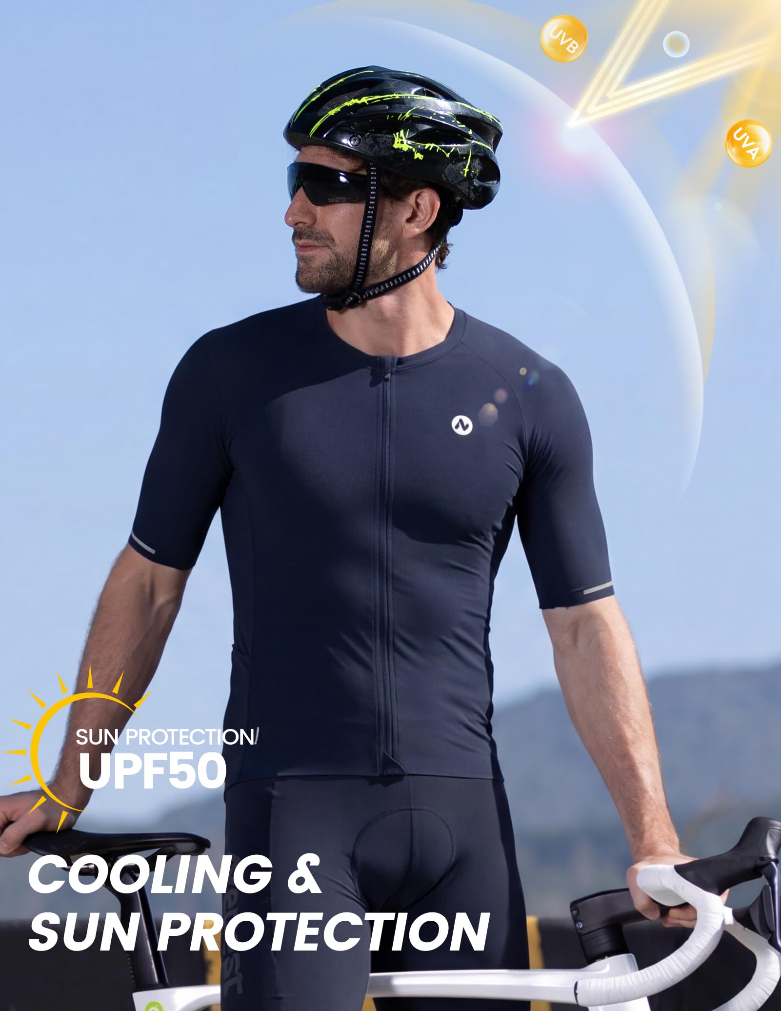 Nepest Maillot Cyclisme Homme Manches Courtes Tenue Cycliste Respirant Séchage Rapide Velo T-Shirt Adapté Au VTT Et Au Vélo De Route