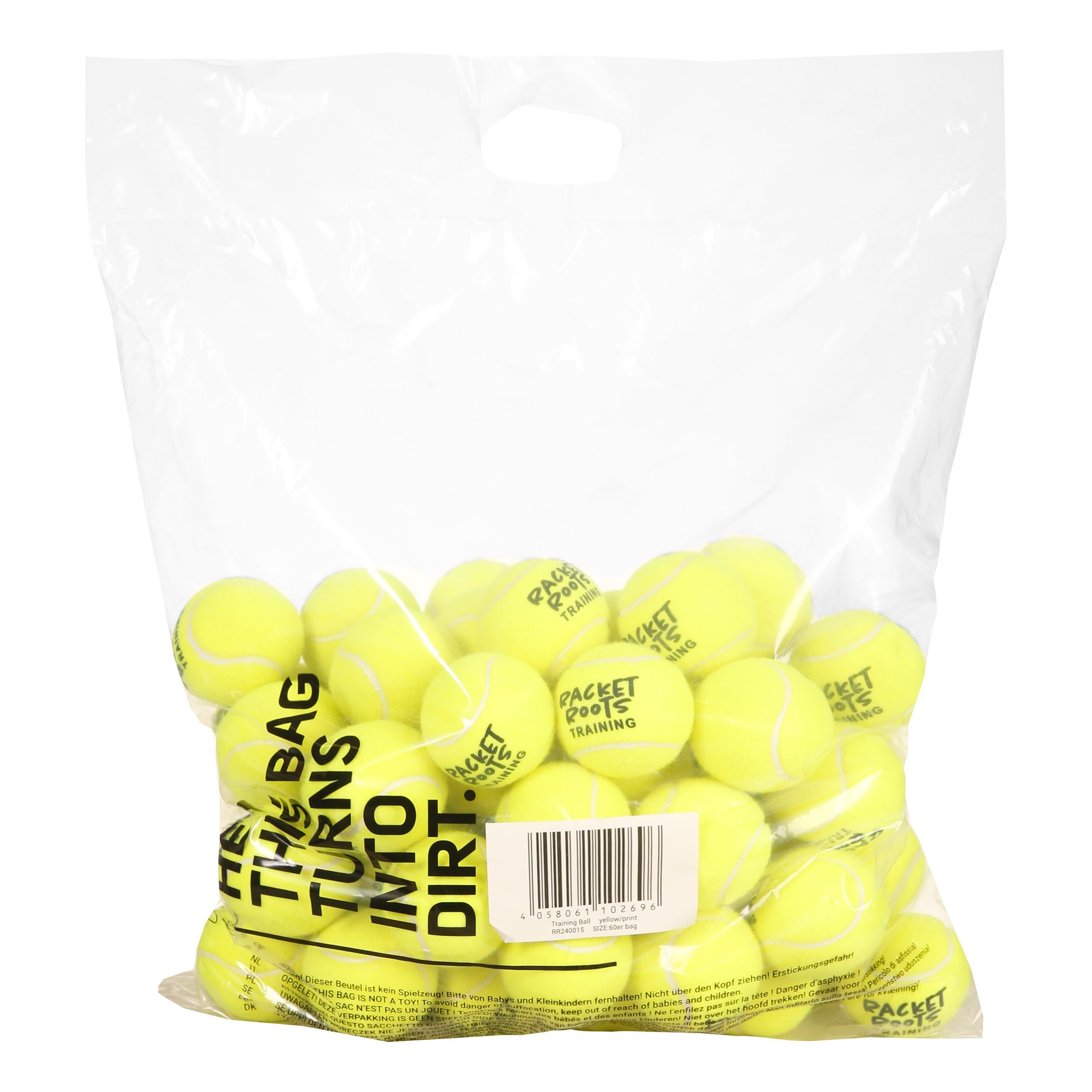 RR Training - Sacchetto da 60 Palline da tennis - Palline senza pressione - (Sacchetto da 60)