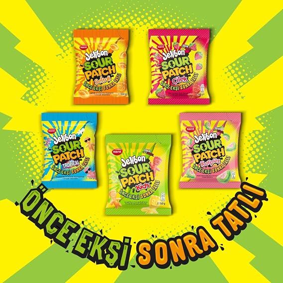 Jelibon Sour Patch Kids Karışık Meyve Aromalı Şekerleme 160g