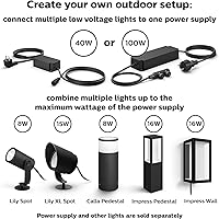 Vista 5 de Fuente de alimentación Philips Hue al aire libre de 40W, negra - Conecta múltiples luces de bajo voltaje Philips Hue al aire libre hasta un total
