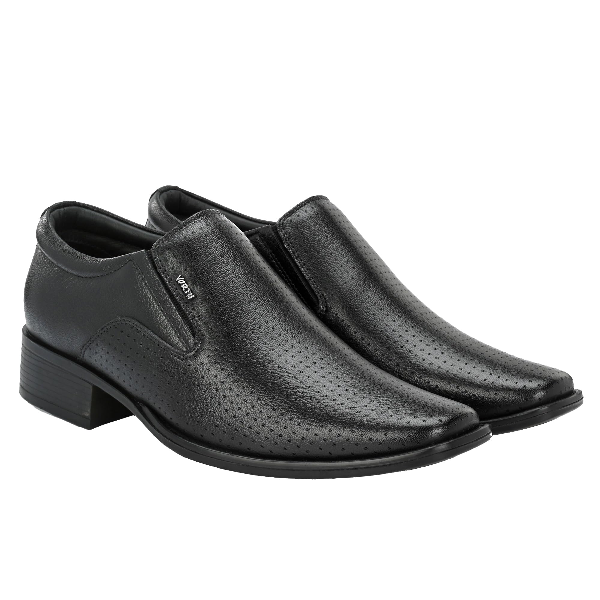 Vorth Genuine Leather Comfortable Slip On Loafer Party Casual Bussiness Office Meeting Formal Shoes for Men - Black_(7 UK) (B0CMLWRPZ9) Amazon Price History, Amazon Price Tracker